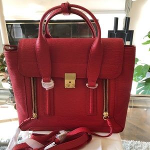 NWT! 3.1 PhillipLim Pashli Medium Satchel in Red